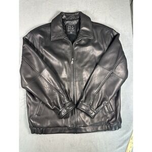 Jos A Bank NWT Signature Lambskin Bomber Jacket Black Men's XL
